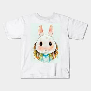 Bunny Lover Cute Rabbit Portrait Kids T-Shirt